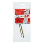 Шуруп универсальный 6х120 потайная головка, остроконечный, желтопассивированный (2шт) - пакет