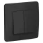 BLANCA скрытой установки двухклавишный переключатель (cх.6+6), 10A, 250B, антрацит