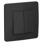 BLANCA скрытой установки двухклавишный переключатель (cх.6+6), 10A, 250B, антрацит