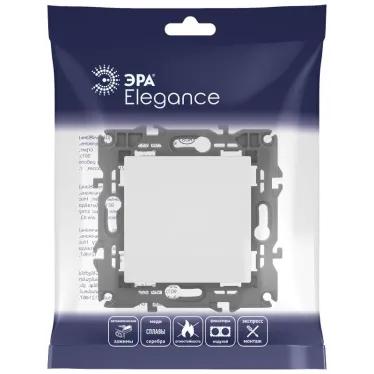 Кнопка, 10АХ-250В, Elegance, белый (10/100/2500) 14-1111-01