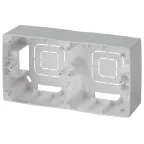 Коробка накладного монтажа 2 поста, Эра12, алюминий (10/100/800) 12-6102-03