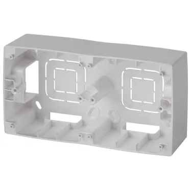 Коробка накладного монтажа 2 поста, Эра12, алюминий (10/100/800) 12-6102-03