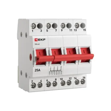 Трехпозиционный переключатель ТПС-63 4P 25А PROxima