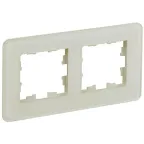 BRITE Рамка 2 поста РУ-2-2-Бр стекло песчаный RE IEK