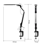 Светильник настольный светодиодный NLED-496-12W-BK на струбцине черный