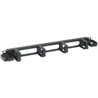 Органайзер кабельный 1U 2 боковых горизонтальных и 4 вертикальных кольца черный