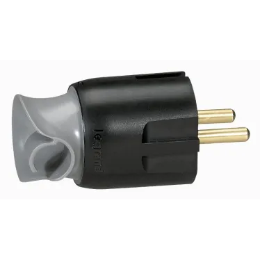 Элиум Вилка 2К+З с заземлением черная