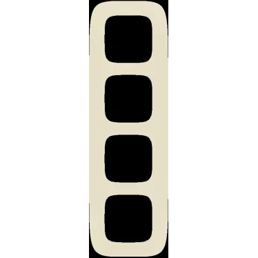 Valena ALLURE Рамка 4 поста слоновая кость универсальная