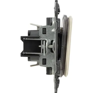 Valena ALLURE Переключатель 10АХ 250В с подсветкой с лицевой панелью безвинтовые зажимы слоновая кость