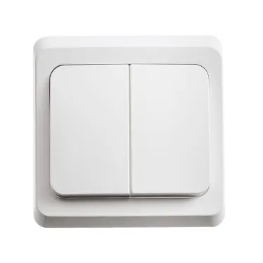 ЭТЮД Выключатель двухклавишный скрытый белый сх.5