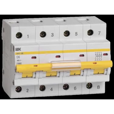 Авт. выкл. ВА47-100 4P 6А 10кА х-ка D