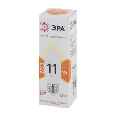 Лампа светодиодная LEDB35-11W-827-E27(диод,свеча,11Вт,тепл,E27)