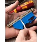 Шина 0 N 6х9мм 16 отверстий латунь синий изолятор на DIN-рейку PROxima