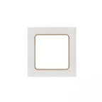 Стокгольм Рамка 1-местная белая с линией цвета шампань