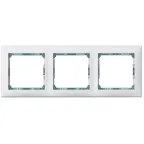 VALENA Рамка 3 поста горизонтальная белый/кристалл