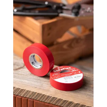 Изолента ПВХ красная 19мм 20м серии SafeFlex