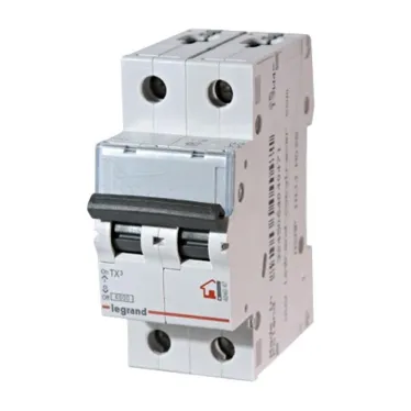 Автоматический выключатель TX? 6000 - 6 кА - тип характеристики B - 2П - 230/400 В~ - 25 А - 2 модуля