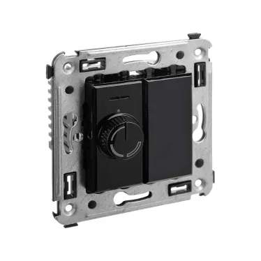 Avanti Диммер поворотный в стену, ''Черный квадрат''