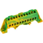 TEKFOR Шина PE земля в комбинированном DIN-изоляторе Стойка 6х9-11-ЖЗ IEK