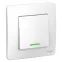 BLANCA скрытой установки одноклавишный выключатель (cх.1) с подсветкой, 10A, 250B, белый