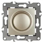 Светорегулятор поворотно-нажимной, 400ВА 230В, Эра12, шампань,12-4101-04