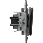 Valena ALLURE Переключатель 10АХ 250В с подсветкой с лицевой панелью безвинтовые зажимы антрацит