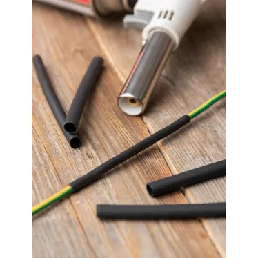 Термоусаживаемая трубка ТУТк с клеевым слоем нг 4.8/1.6 черная в отрезках по 1м PROxima