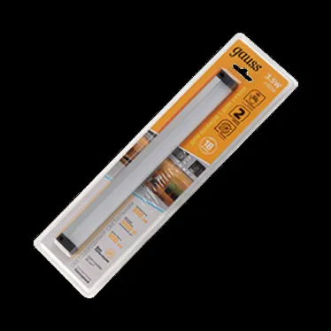 Светильник линейный светодиодный ДБО 3.5 Вт 350 лм 4000К AC 220В IP20 300х29х10мм модель C управление датчиком движения