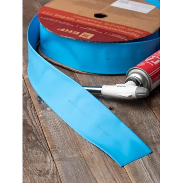 Термоусаживаемая трубка ТУТ нг 60/30 синяя рулон PROxima