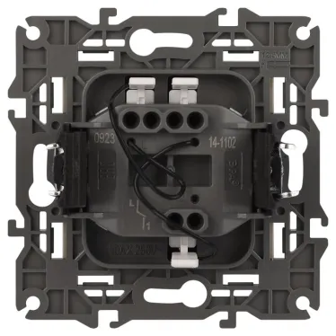 Выключатель с подсветкой, 10АХ-250В, Эра Elegance, шампань,14-1102-04