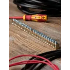 Шина PEN ноль-земля 8х12мм 24 отверстия латунь крепеж по центру PROxima