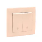 Валенсия выключатель 2-кл. 10А кремовый проходной