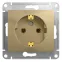 GLOSSA Розетка с заземлением в рамку титан