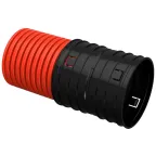 ELASTA Труба гофрированная двустенная жесткая ПНД d-200мм красная (5,7м) IEK