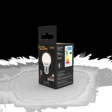 Лампа светодиодная LED 6.5 Вт 520 лм 3000К шар P45 теплый E27 AC 220В Black Gauss
