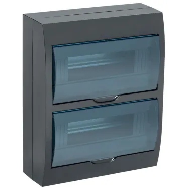 Корпус модульный пл. нав. ЩРН-П-24 черный IP41