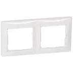 VALENA Рамка 2 поста горизонтальная белая