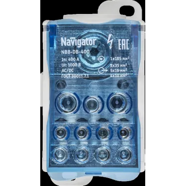 Блок распределительный на DIN-рейку,РБ-400,Navig.