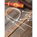 Хомут P6.6 стандартный белый 3.6x250 (100шт) FlexLock PROxima