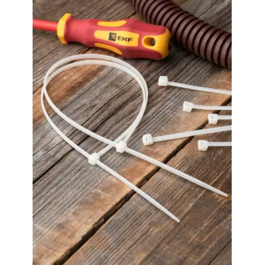 Хомут P6.6 стандартный белый 3.6x250 (100шт) FlexLock PROxima