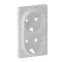 Valena LIFE Лицевая панель для двойной силовой розетки 2х2К+З Белая