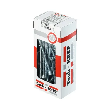 Шуруп универсальный 6х90 потайная головка, остроконечный, оцинкованный (50шт) - коробка