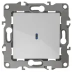 Выключатель с подсветкой, 10АХ-250В, Эра12, белый,12-1102-01