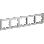 BRITE Рамка 5 постов РУ-5-БрА алюминий