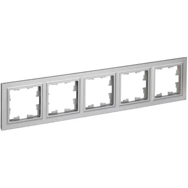 BRITE Рамка 5 постов РУ-5-БрА алюминий