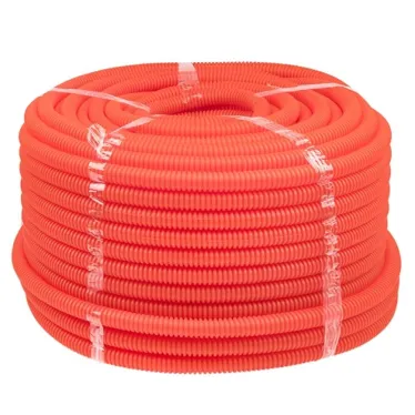 Труба гофрированная ПНД с зондом оранжевая d20мм(100м) Plast PROxima