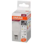 Лампа светодиодная LED 10 Вт E14 3000К 800Лм шарик 220 В (замена 75Вт) OSRAM