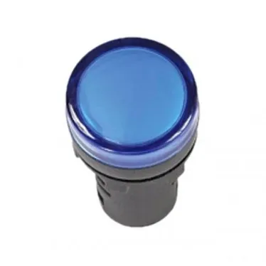 Лампа AD22DS LED матрица d22 мм синий 110В AC/DC