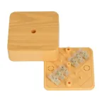 Коробка разветвительная КМР-030-030кг (78х78х26) с клеммником светлое дерево PROxima