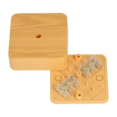 Коробка разветвительная КМР-030-030кг (78х78х26) с клеммником светлое дерево PROxima